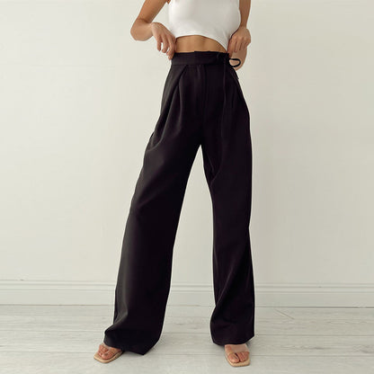 Waist Tie Wide Leg Pants