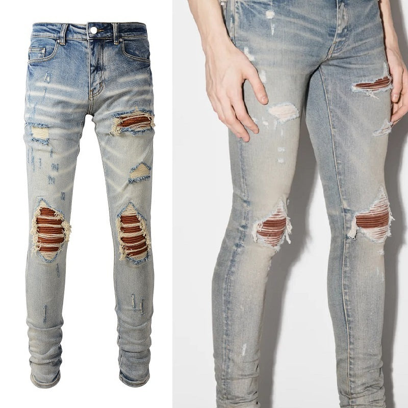 Fashion Personality Skinny Pants Denim