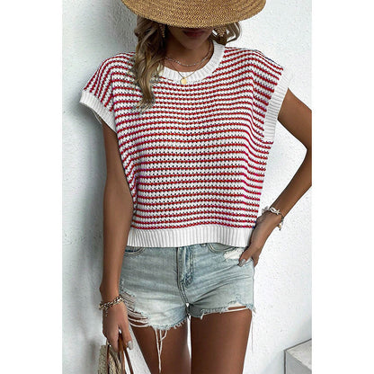 Striped Knit Vest Top